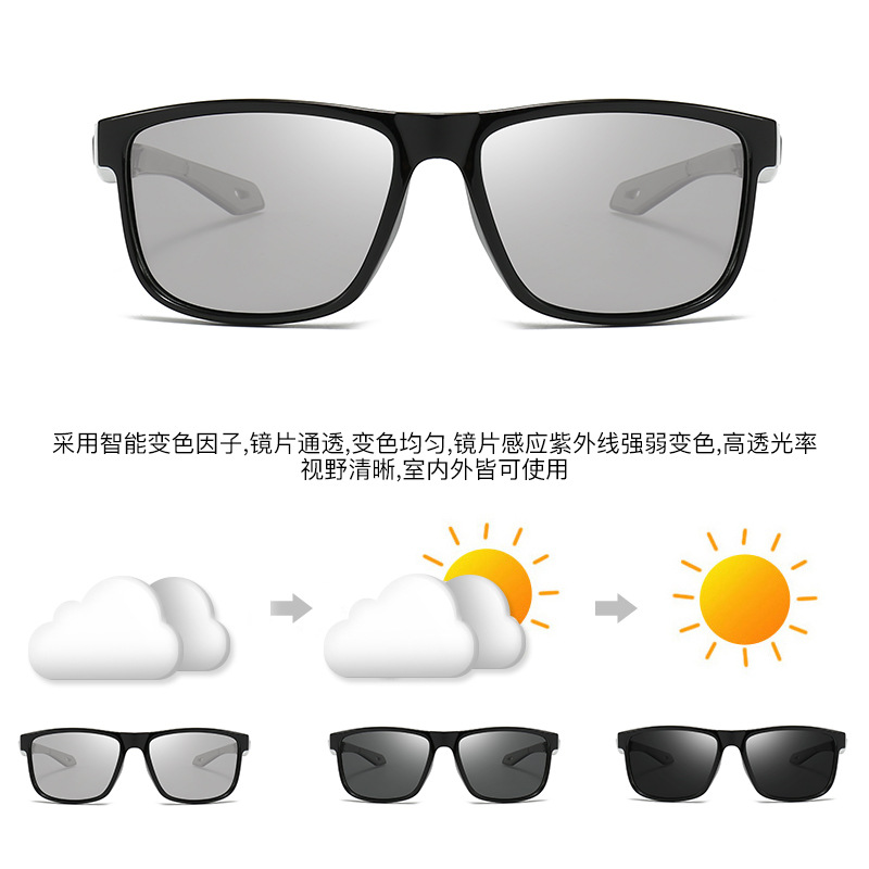 New outdoor polarized sunglasses, men's sports color-changing driving frame 3235 cycling sunglasses Application Scenario