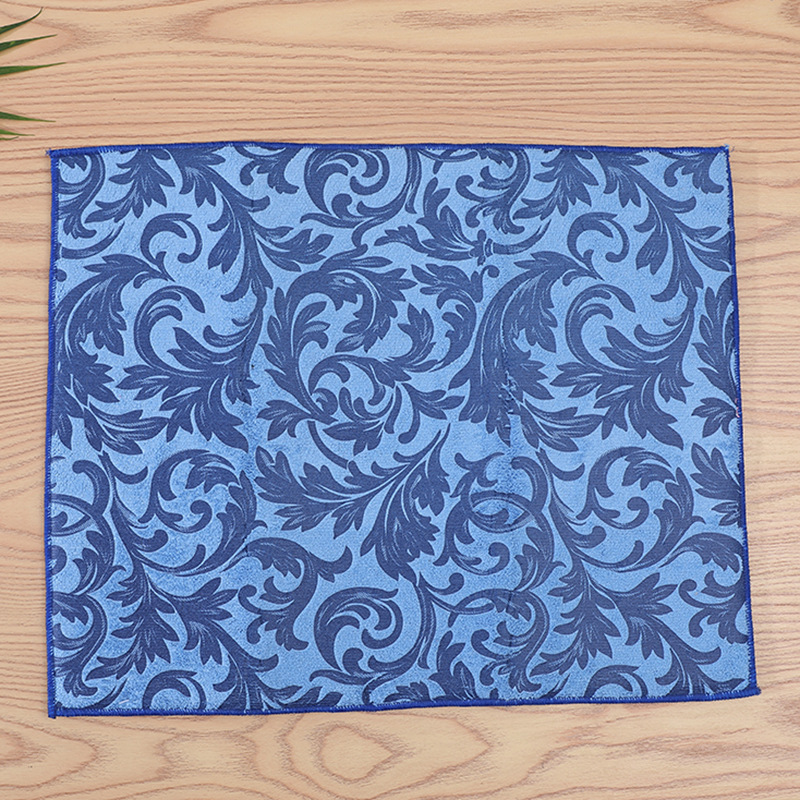 Non-Shedding Non-Oil Pattern Cloth Dish Towel Absorbent Thickening Cleaning Household Kitchen Supplies Cloth Specification drawing