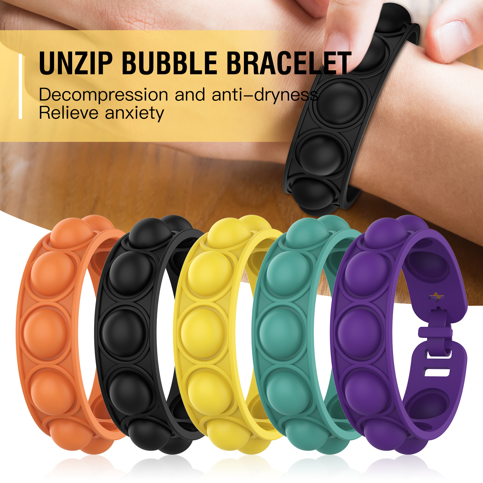 Mouse Control Pioneer Bracelet Finger Bubble Music Relief Bracelet Stress Relief Bracelet Mouse Control Bracelet Watch Toy New Specification drawing