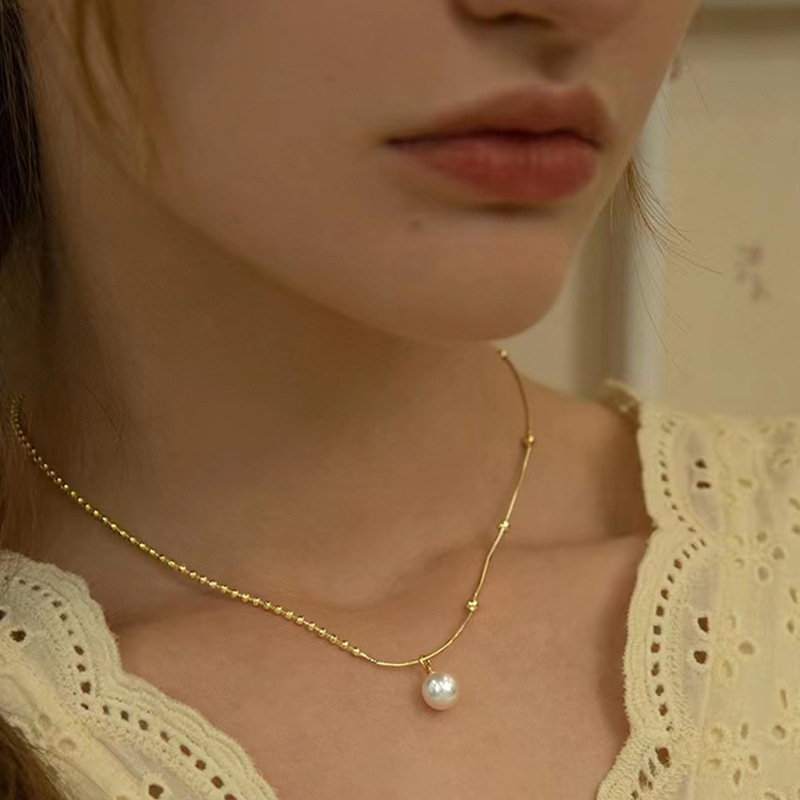 仿珍珠吊坠项产品图