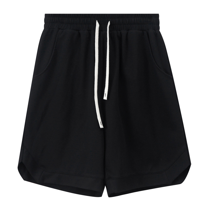 High-end shorts, men's summer Japanese trendy sweatpants, loose sporty capri pants, heavyweight trendy brand custom-woven twill cotton Specification image