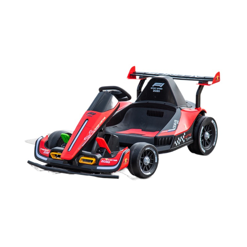 皮尔斯儿童卡丁车可漂移电动赛车小孩遥控四轮童车成人可坐大人双人赛车
