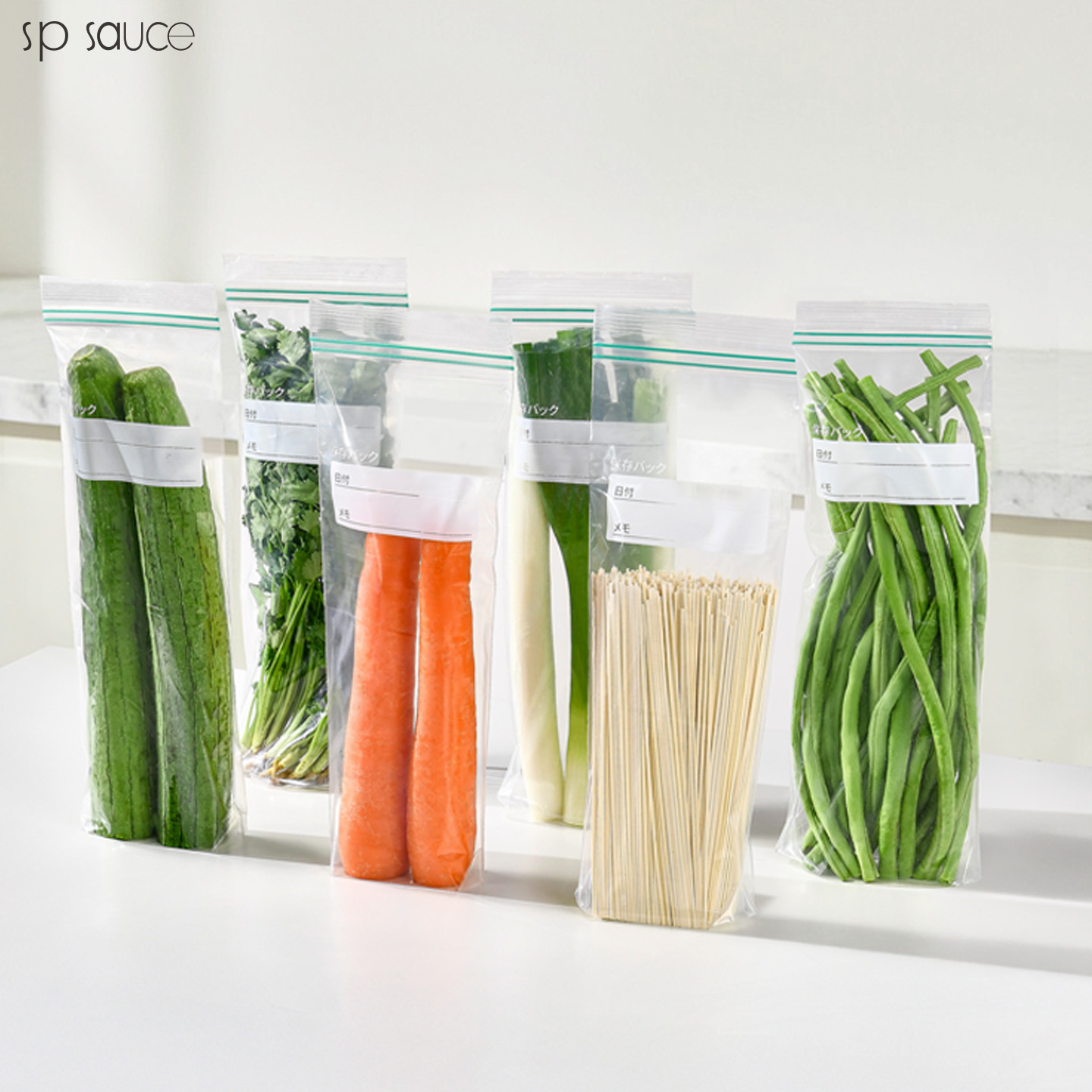 Refrigerator double-ribbed tight bag, sealed bag, food packaging bag, household thickened refrigerator storage and freezing special portioning bag Specification image