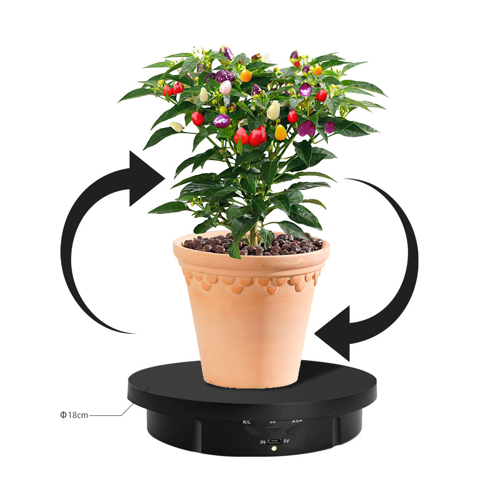 Manufacturers Directly Powered Rotating Table Jewelry Rotating Display Table Live Rotating Table Cosmetics Stand Combination Base Remote Control Application Scenario