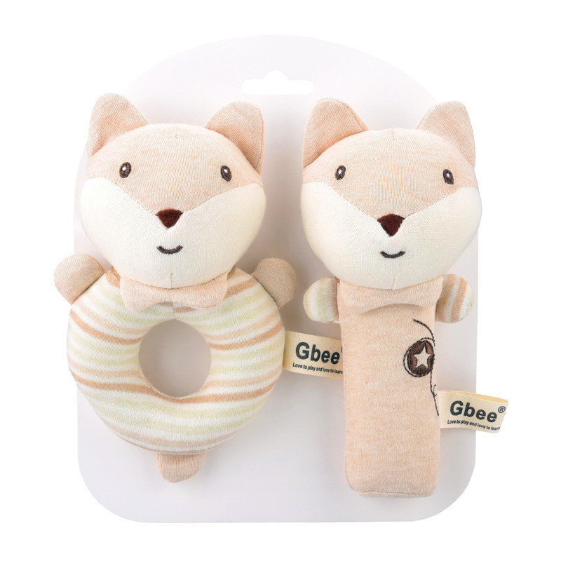 New organic cotton hand rattle for babies and infants, baby comfort rattle, 0-1 year old baby rattle, bed bell pendant Item Picture