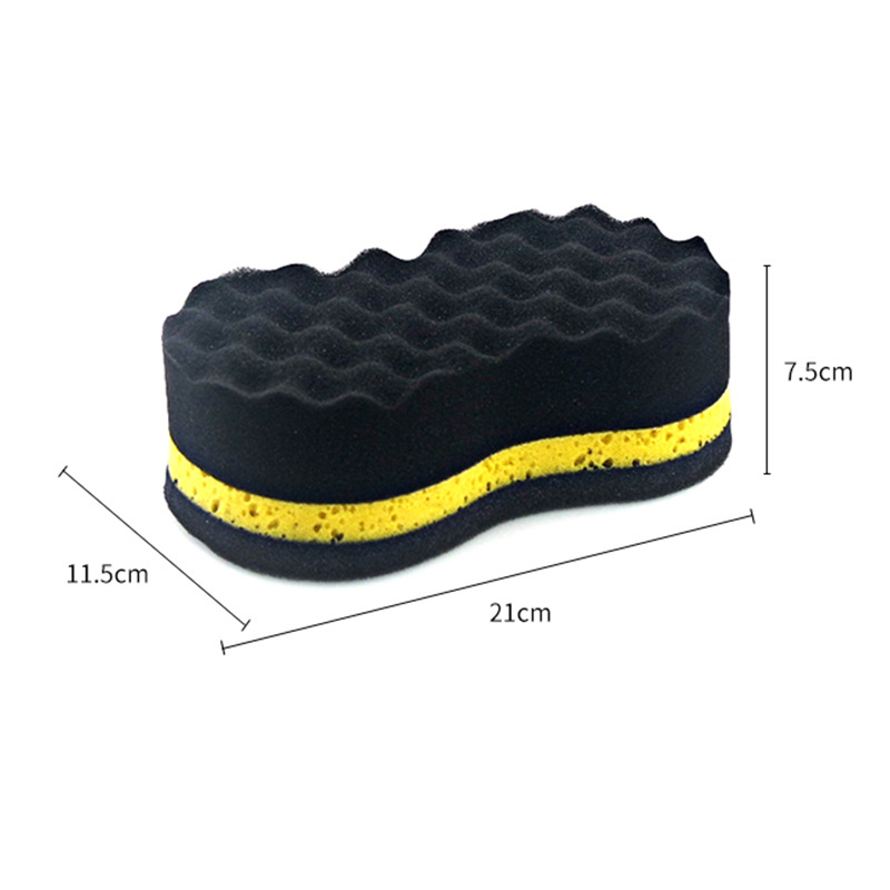 Car wash sponge, high-density wavy honeycomb absorbent large 8-shaped sponge block, car cleaning, waxing and polishing tool Item Picture