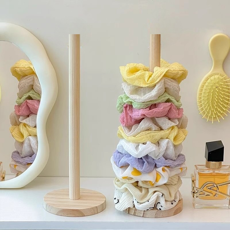 头绳收纳架实木质皮筋头花发圈手串饰品展示架摆摊陈列架子