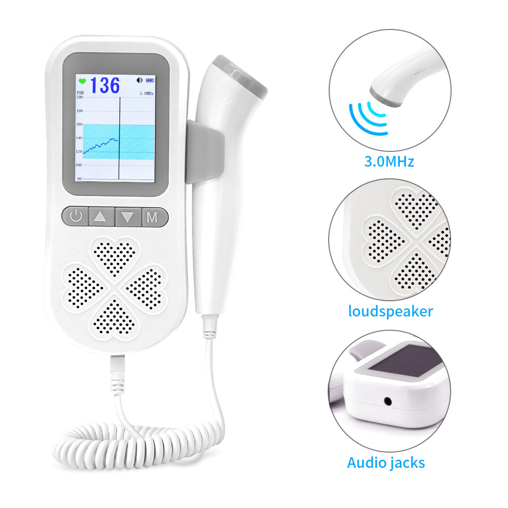 Cross-border exclusive Doppler fetal heart rate monitoring instrument, English packaging, portable for home use, fetal heart rate for pregnant women Specification image