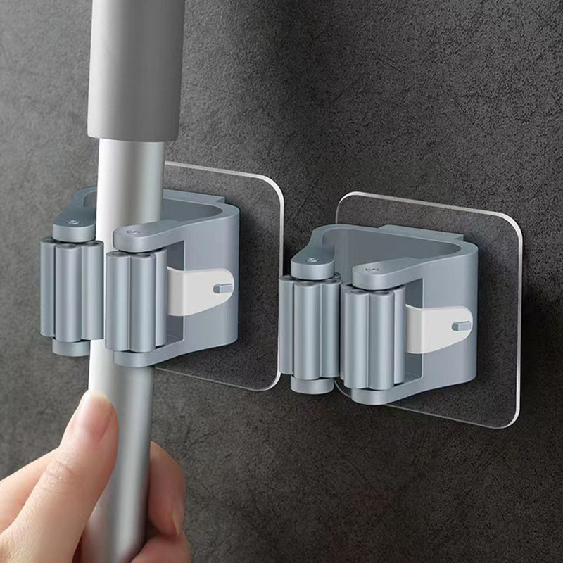 Mop Stand Perforation-Free Mop Clamp Mop Hook Bathroom Hanger Without Trace Strong Wall Hanging Storage Bearing Kitchen Specification drawing