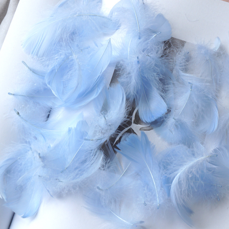 马卡龙彩色小羽毛小飘鹅毛婚礼节日活动舞台装饰礼盒填充材料批发详情21