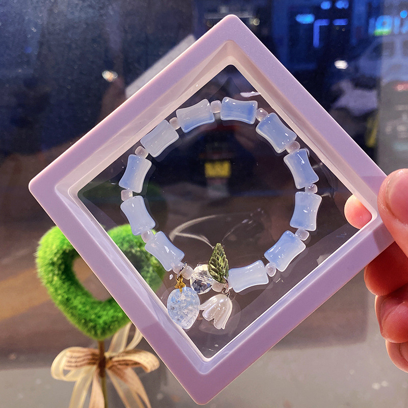 New flower strawberry bamboo bracelet box to send girlfriends gift string creative niche Yiwu jewelry wholesale details Picture