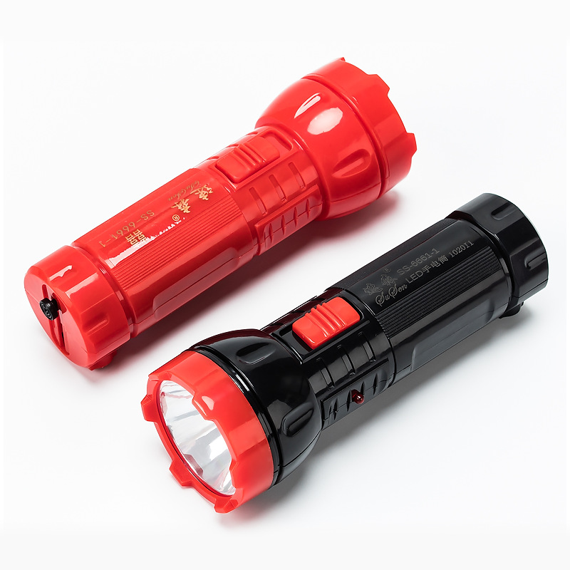速森手电系列LED强光远射大功率塑料手电筒可充电消防应急手电筒