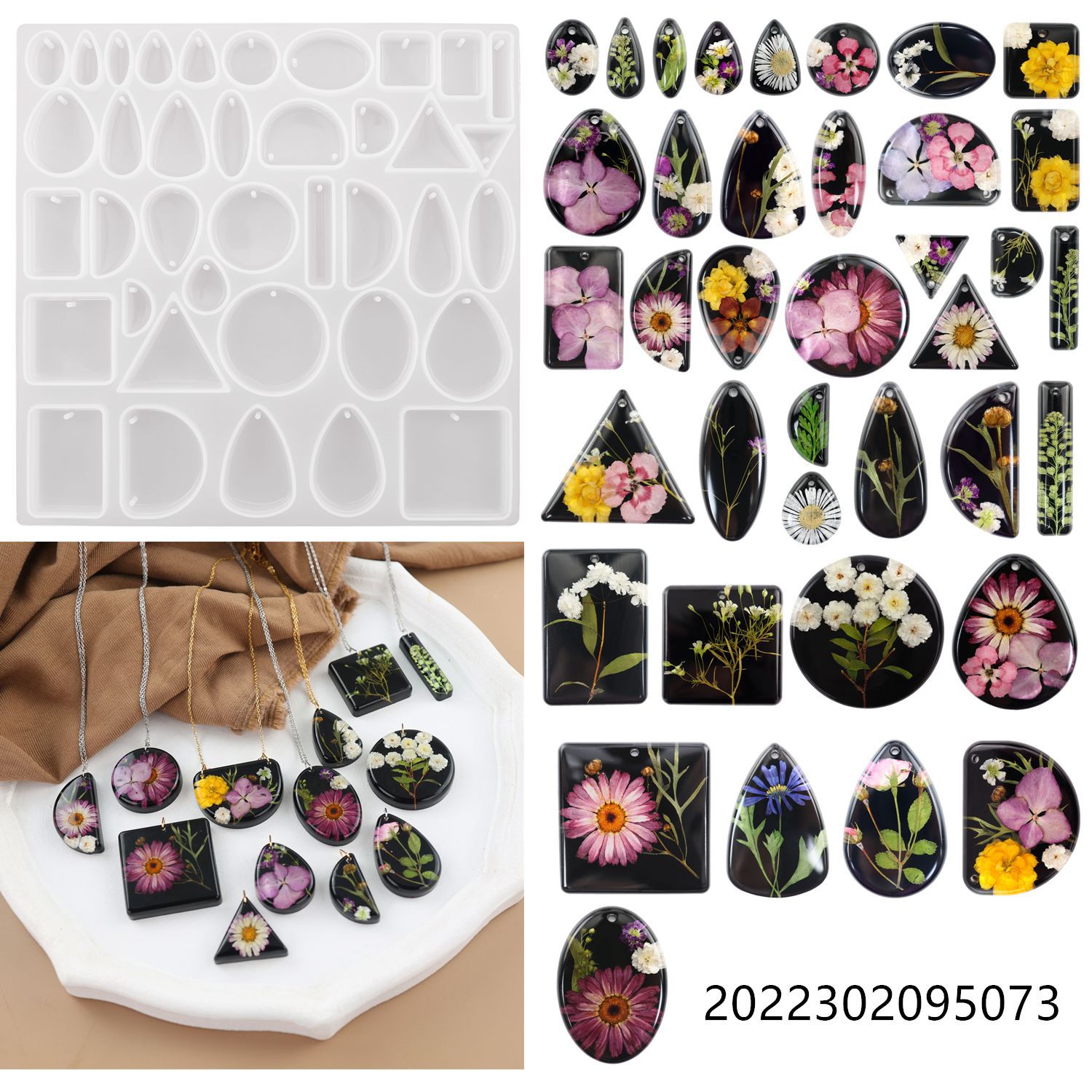 diy Crystal drop glue epoxy Time jewel pendant necklace keychain mirror silicone mold