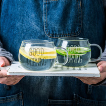 Microwave glass water bottle