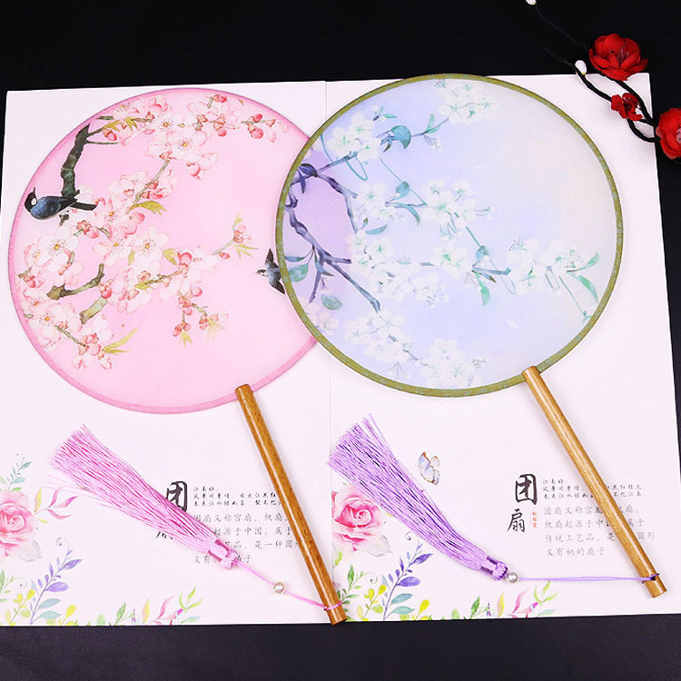 Transparent Group Fan Chinese Style Group Fan Ancient Style Group Fan Bamboo Group Fan Wholesale Dance Classical Silk Fan Children's Group Fan Specification drawing