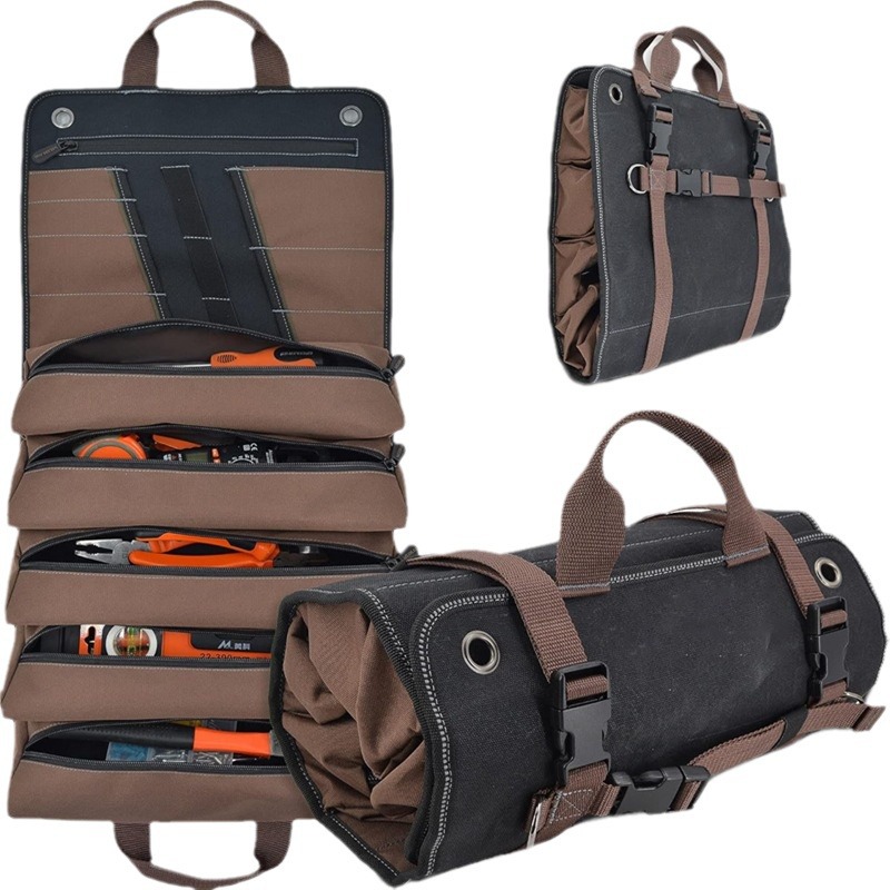 Mechanic's toolbox, roll-up tool bag, multi-functional canvas hardware tools, car storage, etc Item Picture