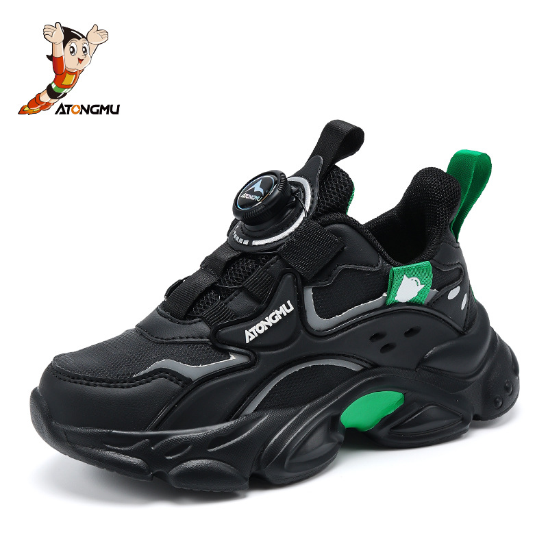 New Fall/Winter 2022 Children's Shoes Boys Leather Sneakers Children's Winter Two Cotton Casual Shoes For Big Children details Picture