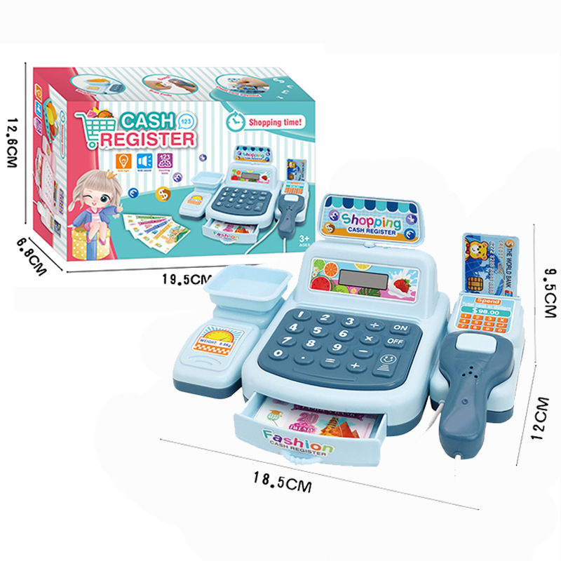 Cross-border children's pretend play toy supermarket cash register role-playing mini simulation convenience store cash register model