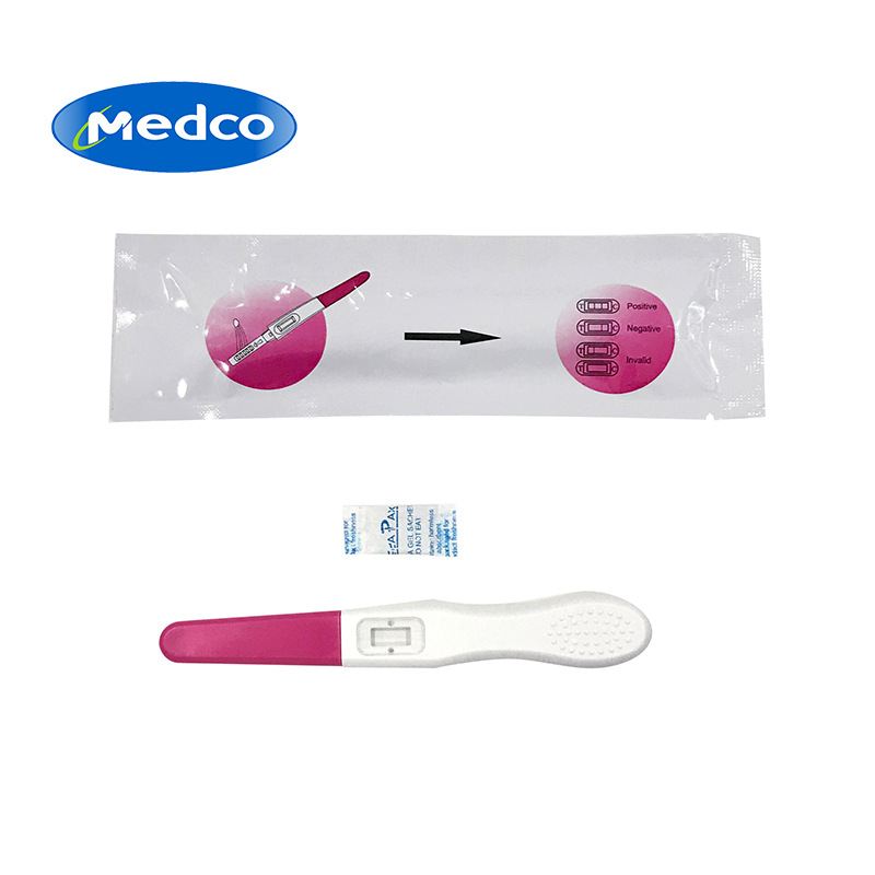 跨境专供HCG测孕笔英文包装早早孕验孕笔1支装精准检测怀孕工具