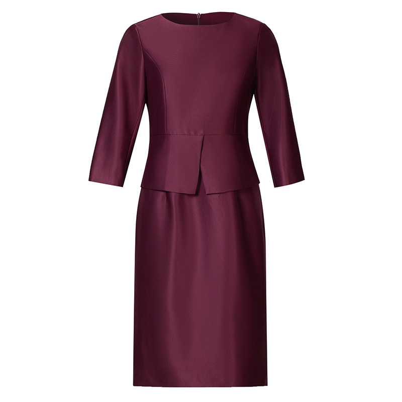 Factory Direct Sales 2022 Autumn Clothes New Fake Two Thin Clothes To Cover The Belly Of The Elderly Fashion Dignified Mother Dress Item Picture
