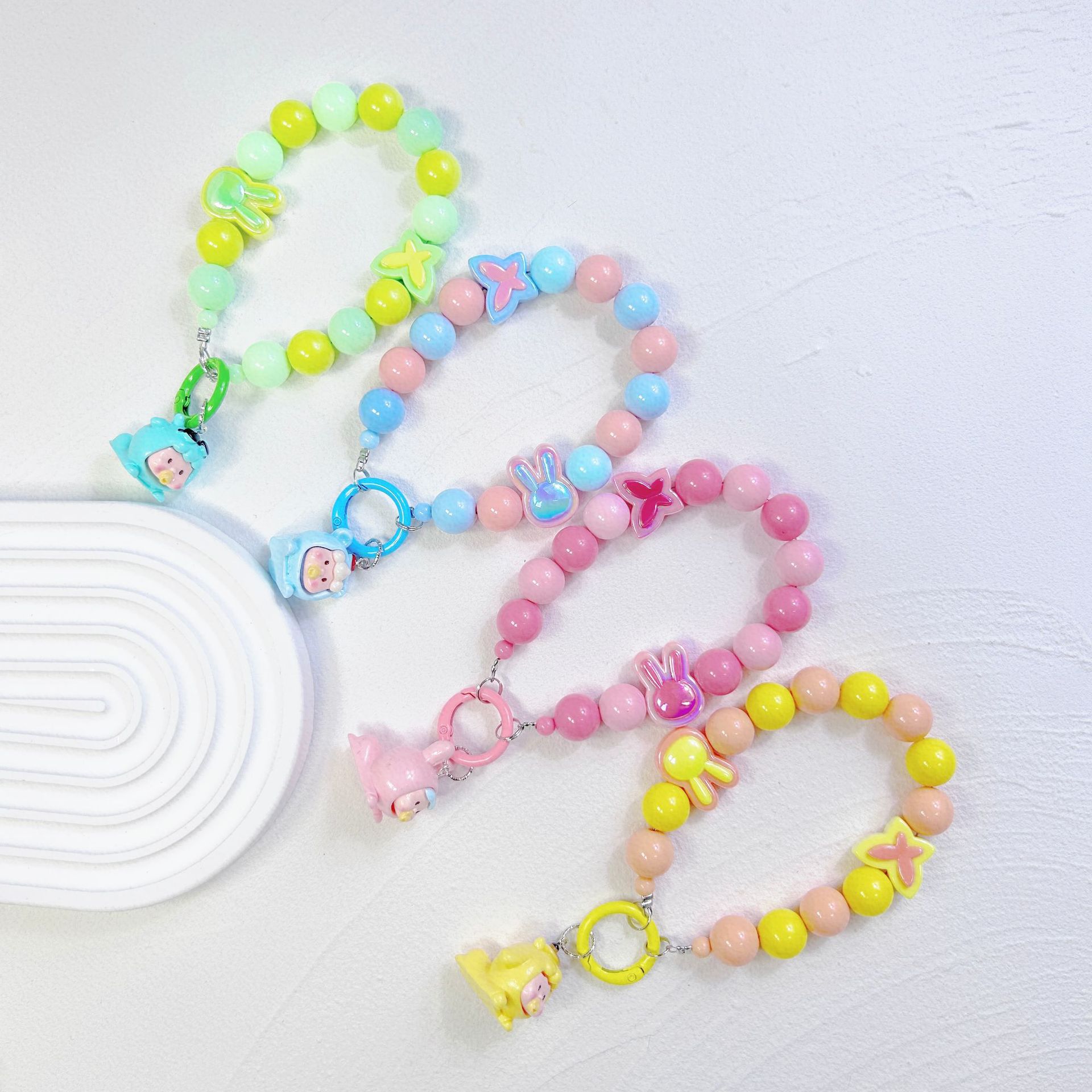 23 Creative Chain Cute Phone Case Chain Girl Insta-Style Phone Chain Beaded Adorable Diy Accessory Keychain