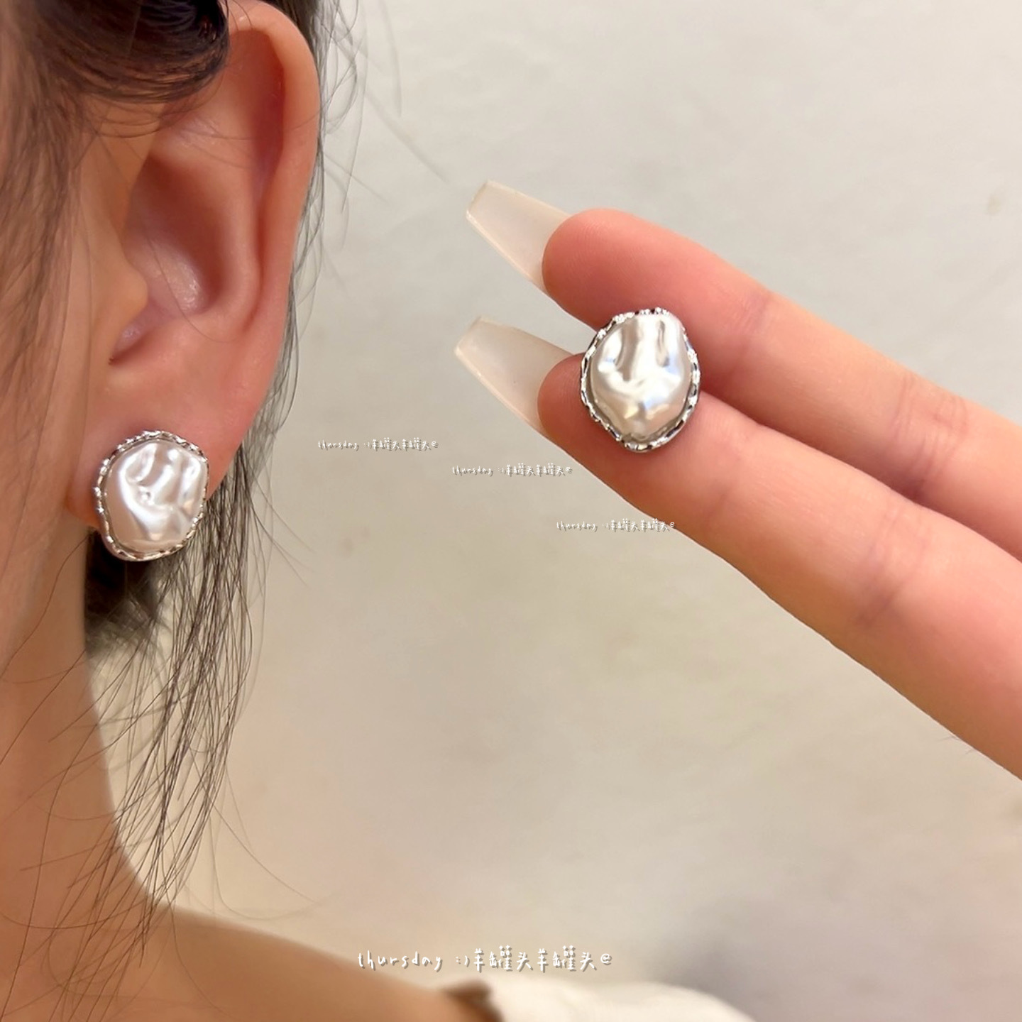 مسامير بارلوك اللؤلؤية الفرنسية القديمة details Picture