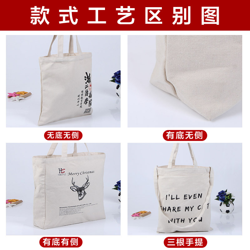 Canvas bags, large-capacity canvas bags, fabric bags, custom-made, available in various sizes Specification image