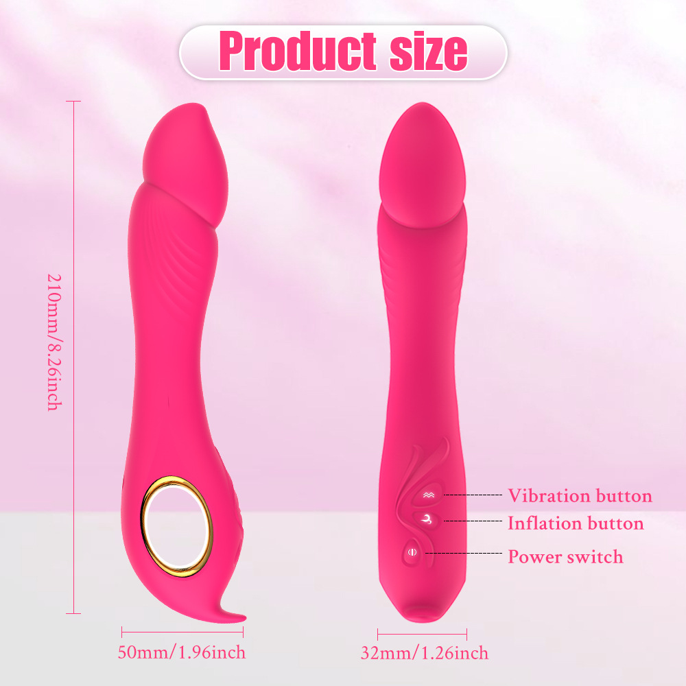 Ring inflatable vibration stick magnetic attraction charging 9-frequency vibration 5-frequency inflatable masturbation details Picture