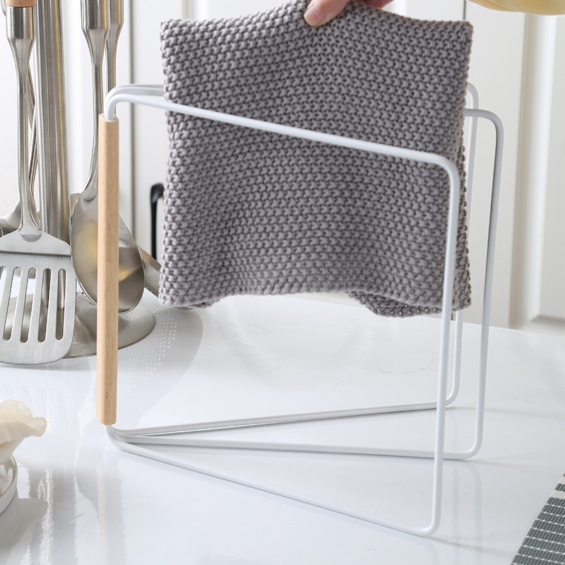New Japanese-style ironwork standing kitchen cloth storage rack, stove top, and cloth draining rack