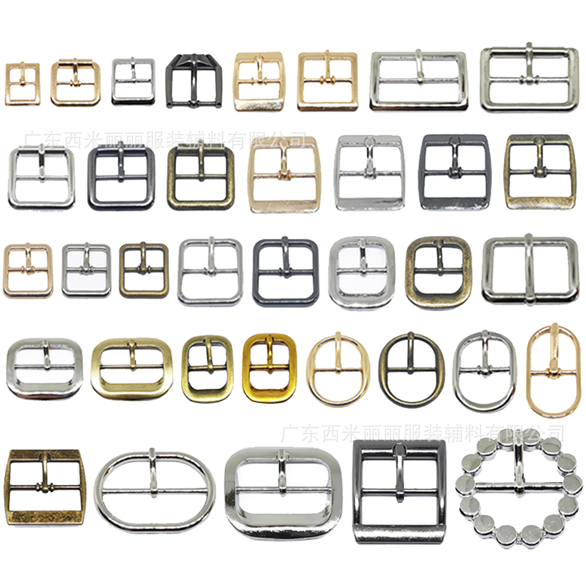 Sunword Buckle Processing Custom Multi-Style Metal Square/Oval/Heart Sunword Buckle Shoes, Clothing And Hat Belt details Picture