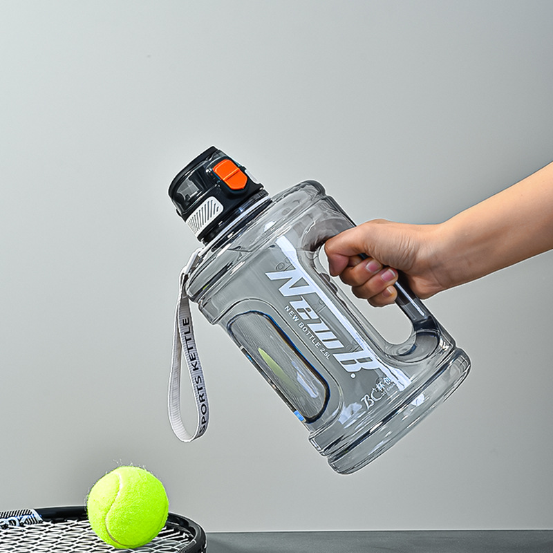 Cup Creation Net Red Ton Ton Bucket Large Capacity Sports Fitness Men And Women Portable Plastic Space Pot Temperature Belly Water Cup Specification drawing