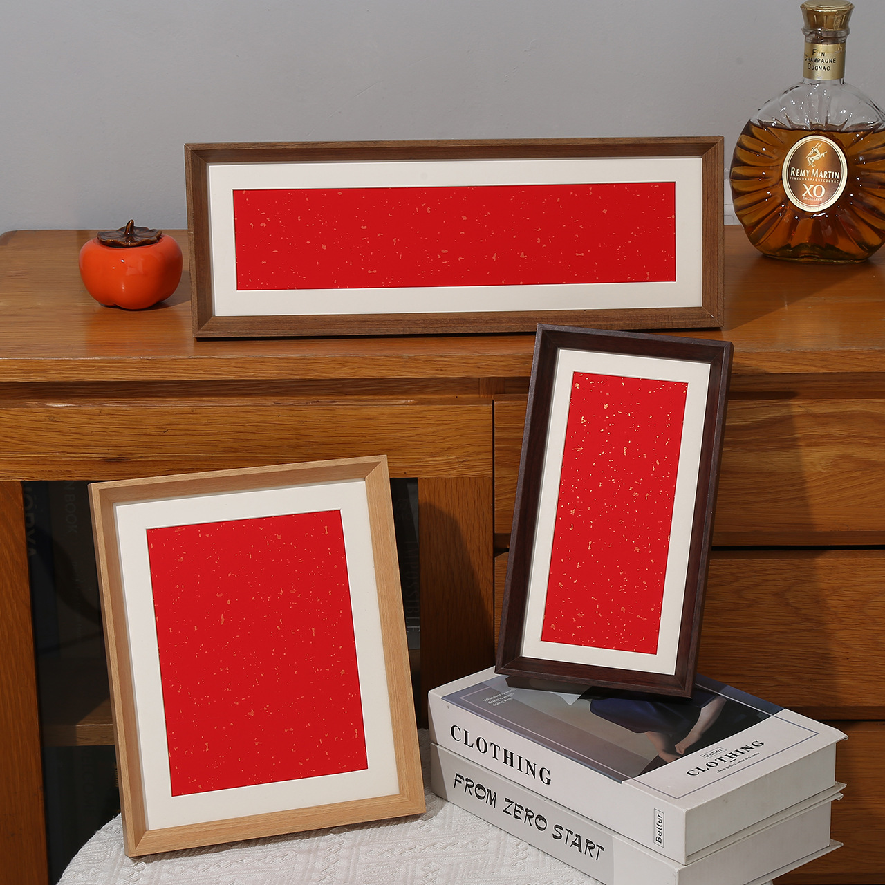 书法空白相框新中式长条装裱自装字国画毛笔字框拼图挂墙相框批发详情图3