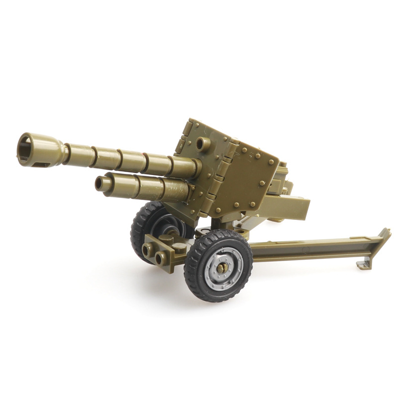 Foreign trade assembly building blocks, soldiers, third-party minifigure accessories, weapons, howitzers, rocket launchers, anti-aircraft guns, military toys pic 9