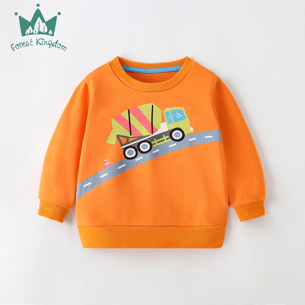 Autumn and winter 2011 children's round-neck sweatshirts, casual car wear, long-sleeved sweatshirts for boys, printed tops