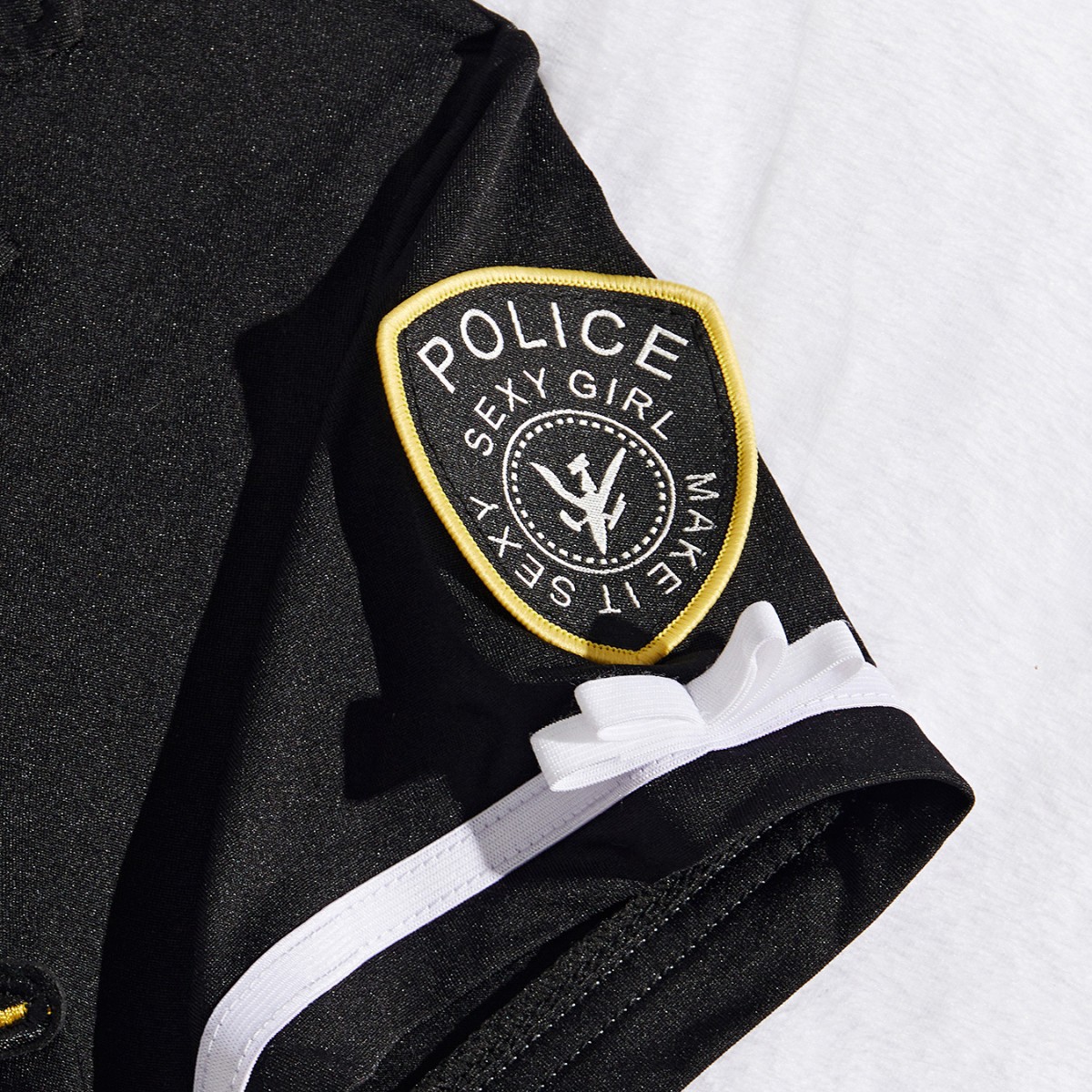 Sexy underwear women's sense pajamas large size uniform role play policewoman Navy uniform temptation set hair details Picture