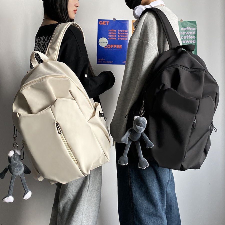 2026新款批发简约韩版双肩包书包女森系复古感休闲大容量背包跨境
