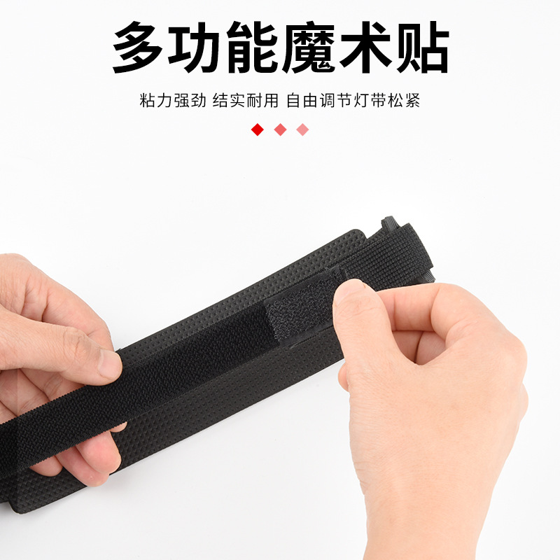 New hand-waving sensor TYPE-C rechargeable headlamp, outdoor strong light COB head-mounted cycling and running red and blue light Specification image