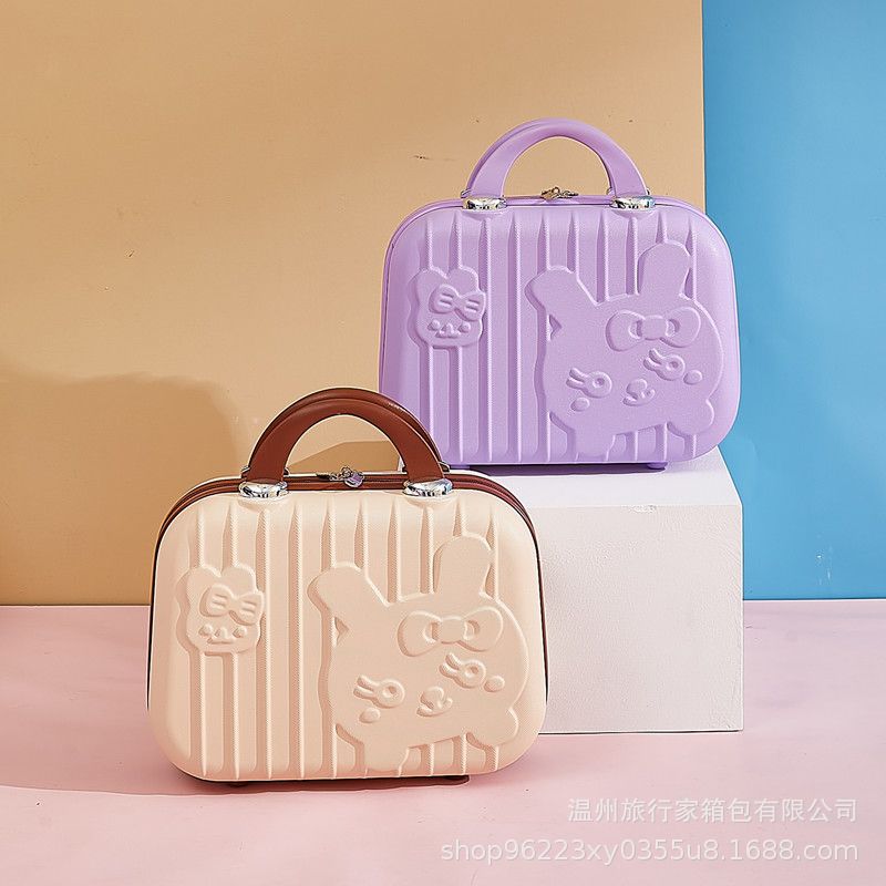 New Cartoon Rabbit Pink Suitcase Trolley Case With Gift Suitcase Female 14 