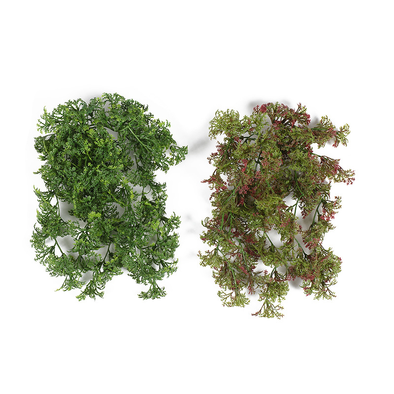 Moss Rattan Pendant Simulates Moss Small Hanging Rattan Plant Wall With Moss Bonsai Decorative Plastic Rattan Wholesale Item Picture
