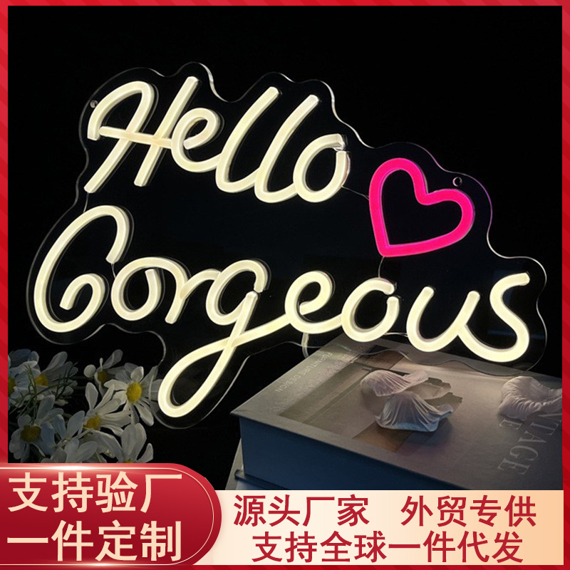 led霓虹灯热销氛围彩灯节日氛围灯装饰摆件灯批发厂家节日装饰灯