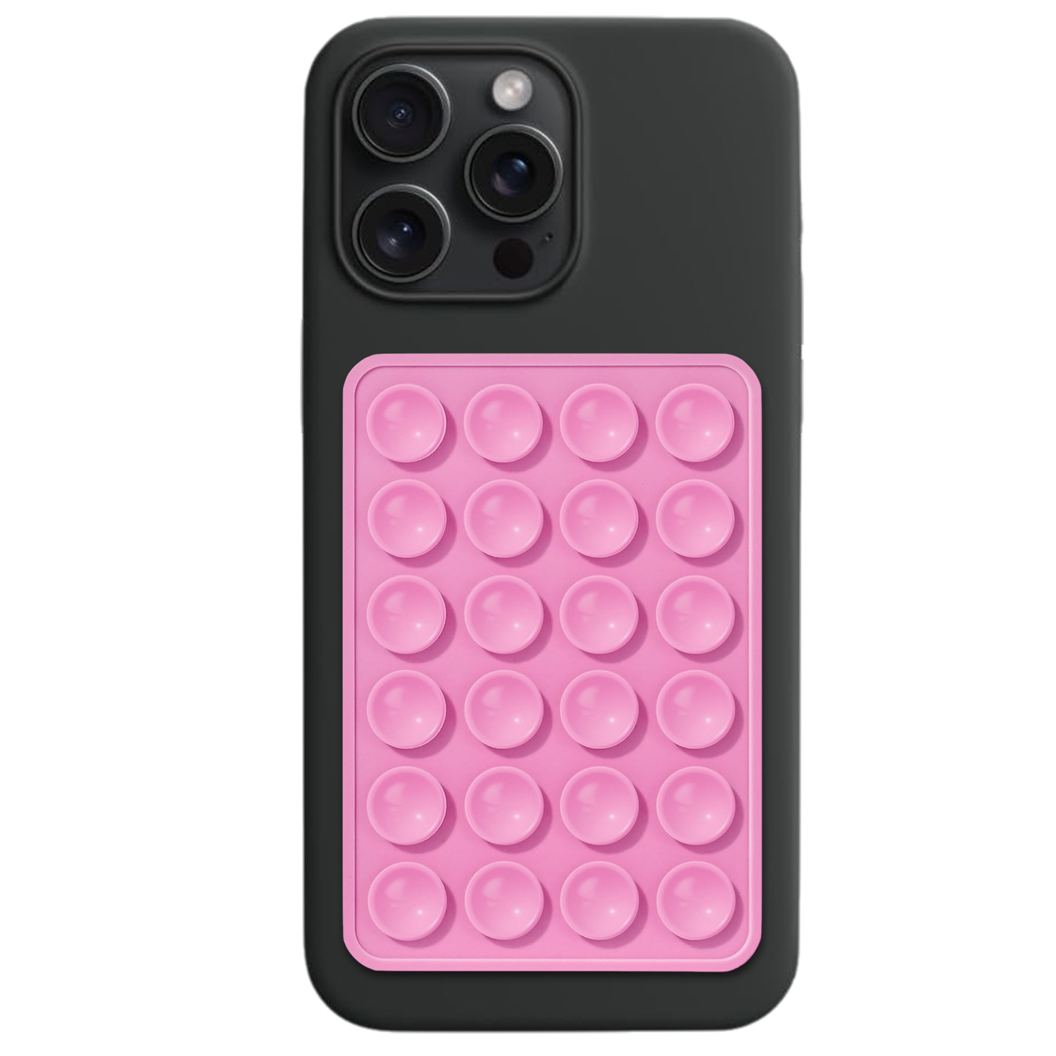 Silicone mobile phone sucker thickened 24 pieces silicone sucker square single sided silicone sucker multi-functional mobile phone case Item Picture