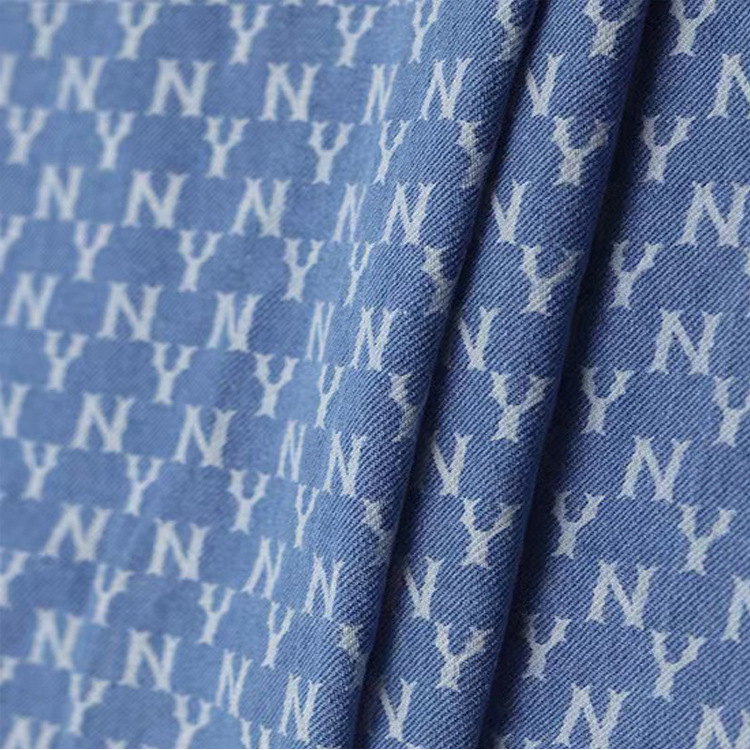 Wholesale 10-piece thickened printed denim fabric, textile denim fabric washed polyester-cotton twill apron details Picture