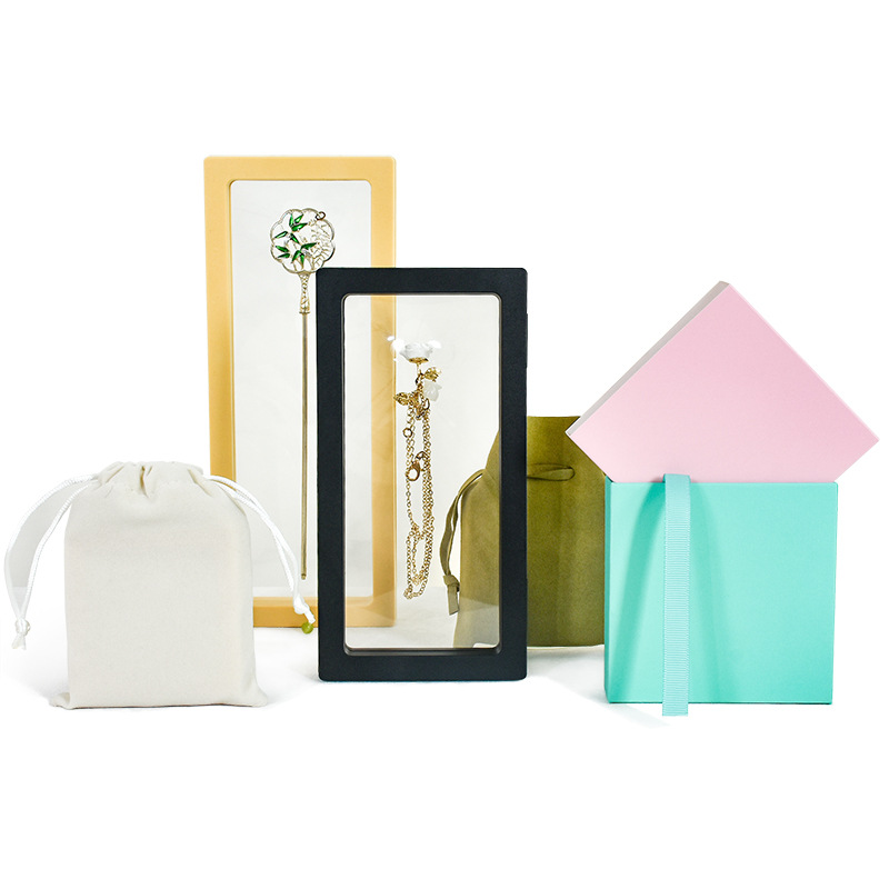 Film display suspended pe jewelry box, wearable armor transparent storage packaging box, necklace ring jewelry box Item Picture