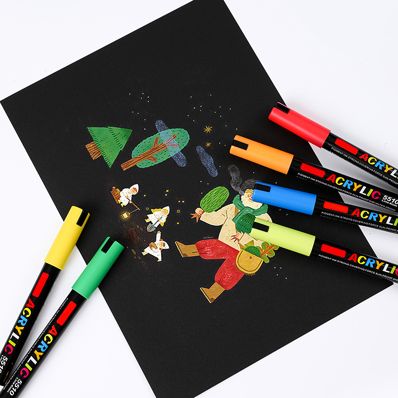 Chendi Stationery Writing Marker Wholesale Students Hand-Painted Ceramic Marker Painting Album Doodle Pen Color Water-Based Acrylic Marker Specification drawing