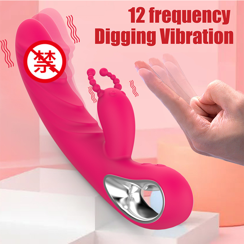 The new silicone stick heating vibrator massage female masturbator adult sex toys foreign trade full figure