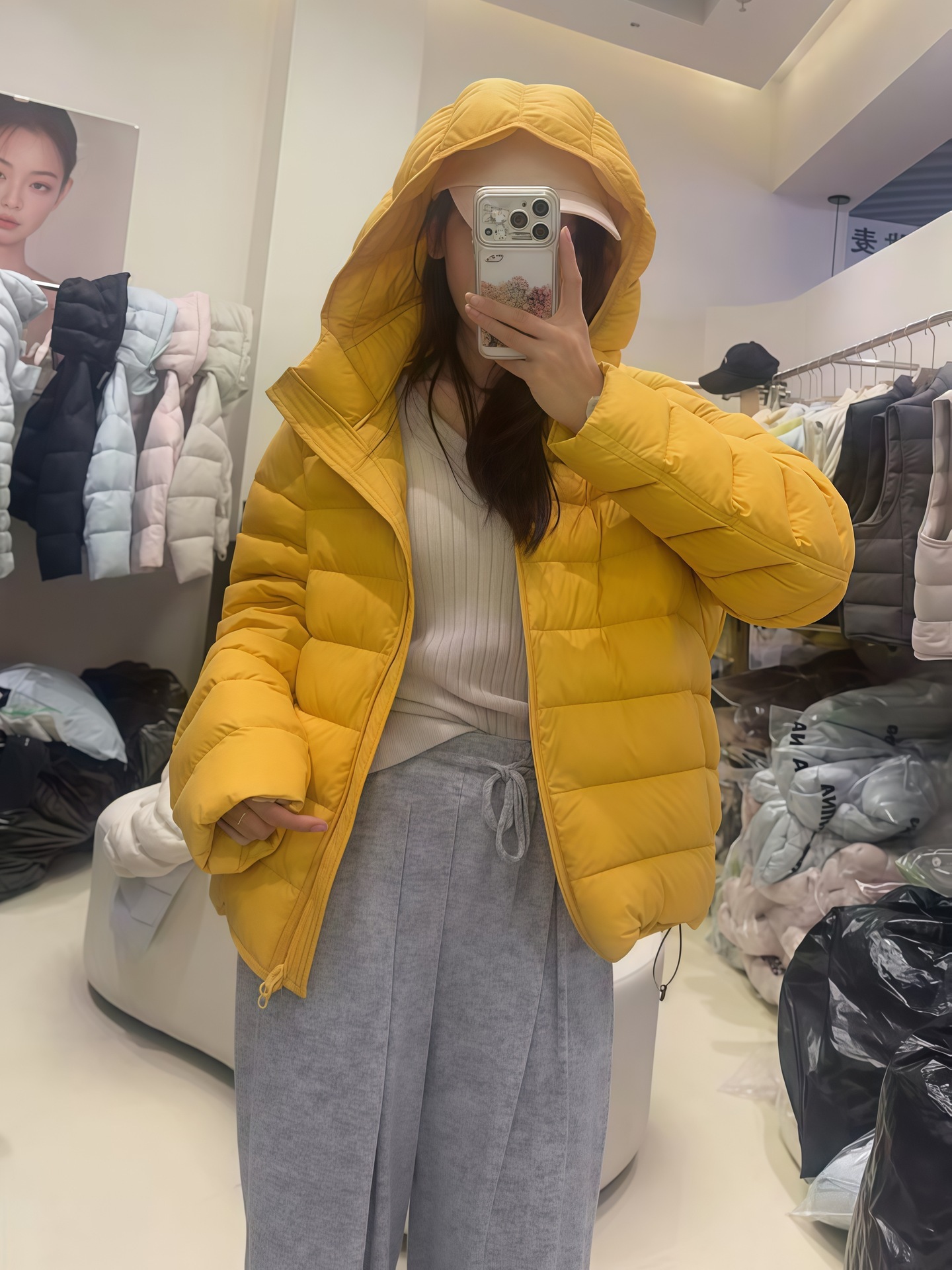 排骨羽绒服女短款2025新款连帽韩版宽松保暖时尚爆款泡芙冬季外套详情11