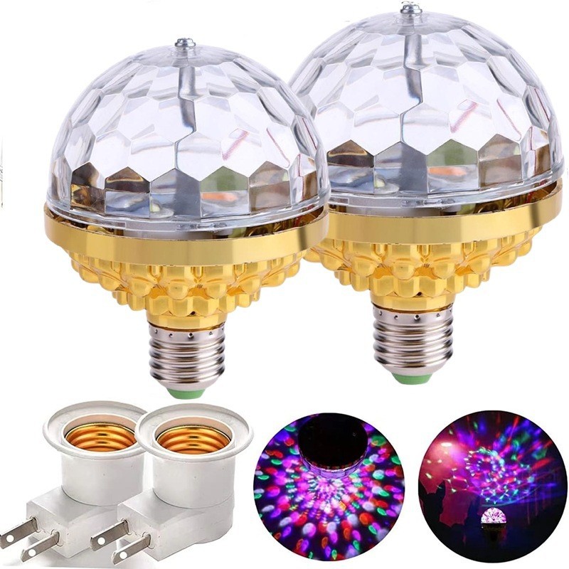 Led Colorful Magic Ball Bulb E27 Colorful Ktv Bar Golden Magic Ball Lamp Dance Rotating Lamp Laser Flashing Light Specification drawing