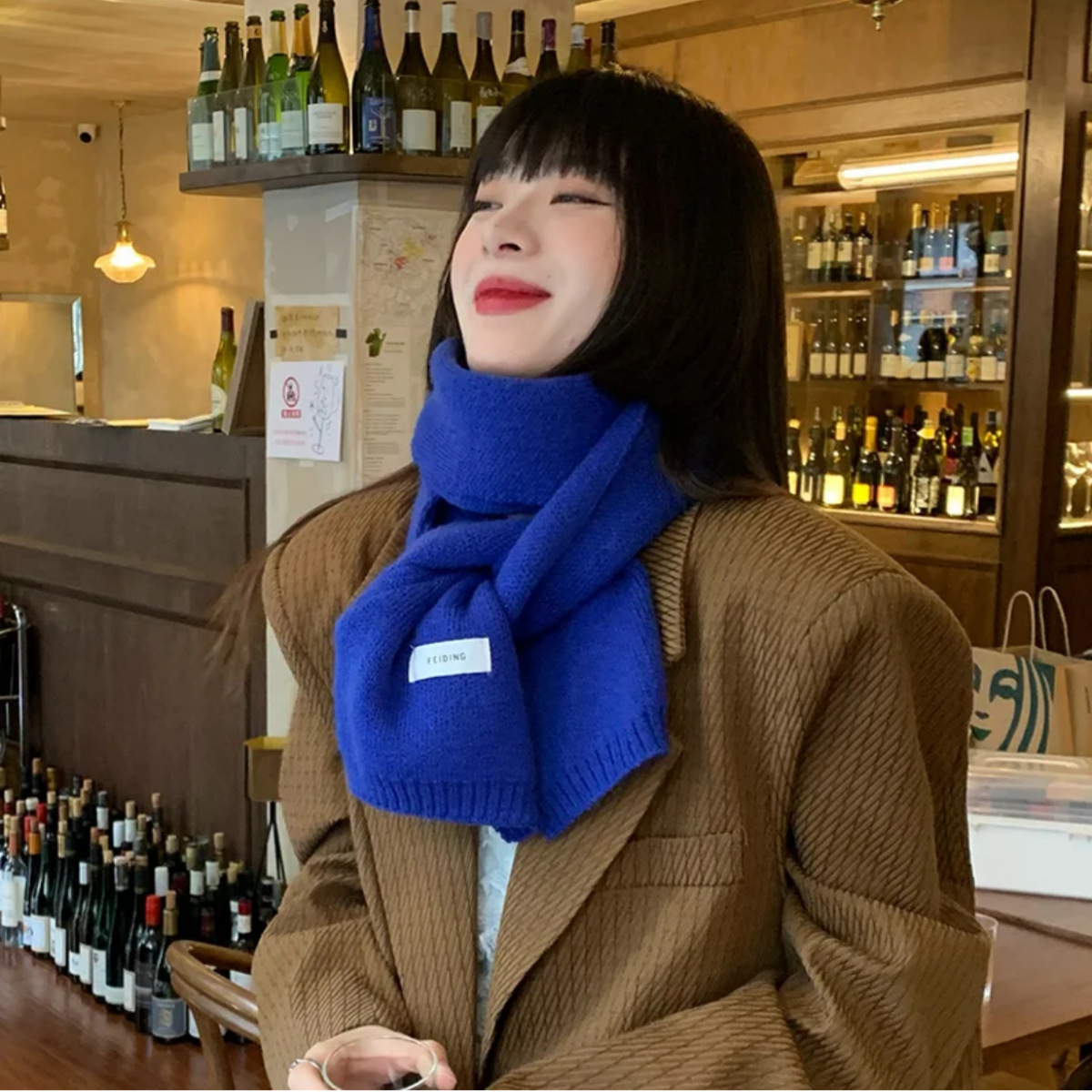 清新校园氛围流行ins网红同款平价通勤极简糖果秋冬围巾保暖百搭详情2