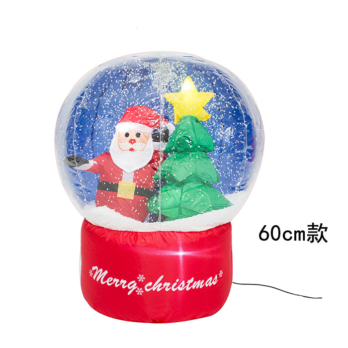 圣诞节充气装饰品庭院布置发光圣诞雪人麋鹿老人气模喷雪球1.2,米详情图3