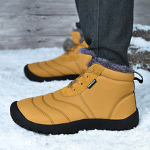 2022冬季棉靴新款保暖加厚大码棉鞋北方软底男士中帮雪地靴可代发